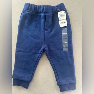 NWT First Impressions navy blue fleece sweatpants size 6-9 months